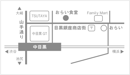 中目黒のおらい食堂
